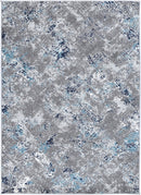 Lunar Grove Grey Blue Abstract Rug