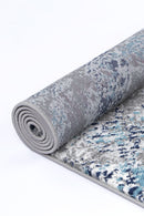 Lunar Grove Grey Blue Abstract Rug