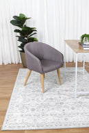 Moonlit Grove Grey Traditional Rug