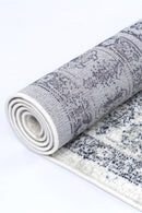 Orchid Grove Ivory Blue Traditional Rug