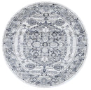Velvet Grove Grey Traditional Round Rug