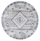 Amber Haven Grey Tribal Round Rug