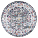 Blossom Haven Grey Multi Round Rug