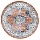 Briar Haven Orange Round Rug