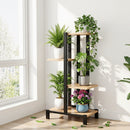 4 Tiers Plant Stand Metal Flower Pots Shelf Indoor Outdoor Garden Home