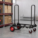 Foldable Hand Trolley Collapsible Transport Cart 180kg Load Black