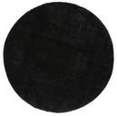 Meadow Haven Black Shag Round Rug