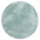 Moonlit Haven Teal Shag Round Rug