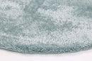 Moonlit Haven Teal Shag Round Rug