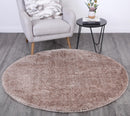 Opal Haven Beige Shag Round Rug