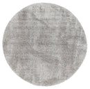 Orchid Haven Grey Shag Round Rug