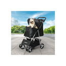 4 Wheels Pet Stroller Dog Cat Cage Black