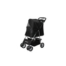 4 Wheels Pet Stroller Dog Cat Cage Black