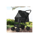 Pet Stroller Dog Cat Carrier Foldable Black