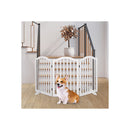 Wooden Pet Gate Dog Fence Safety White