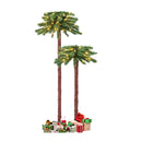 Pre Lit Artificial Palm Tree With 100 Led Lights For Christmas