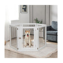 Freestanding 6 Panel Dog Gate With Stainless Steel For Pet