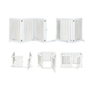 Freestanding 6 Panel Dog Gate With Stainless Steel For Pet