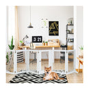 Freestanding 6 Panel Dog Gate With Stainless Steel For Pet