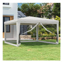Party Tent With 4 Mesh Sidewalls 4X4 M White