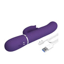 Party Up Alan Dual Motor Usb Rechargeable Vibrator Purple