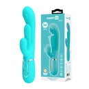 Party Up Andy Multi Function Rechargeable Rabbit Vibrator Teal