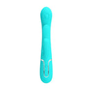 Party Up Andy Multi Function Rechargeable Rabbit Vibrator Teal