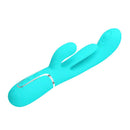 Party Up Andy Multi Function Rechargeable Rabbit Vibrator Teal