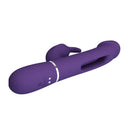 Party Up David Swinging Vibe Rabbit Vibrator With Flicking Arm Purple