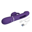 Party Up David Swinging Vibe Rabbit Vibrator With Flicking Arm Purple