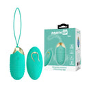 Party Up Ian Remote Egg Teal Vibrating Egg With Wireless Remote