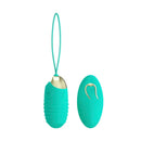 Party Up Ian Remote Egg Teal Vibrating Egg With Wireless Remote