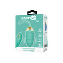 Party Up Ian Remote Egg Teal Vibrating Egg With Wireless Remote