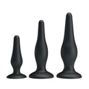 Party Up Jerry Butt Plug Set Black Set Of 3 Sizes