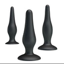 Party Up Jerry Butt Plug Set Black Set Of 3 Sizes
