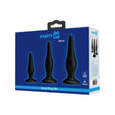 Party Up Jerry Butt Plug Set Black Set Of 3 Sizes