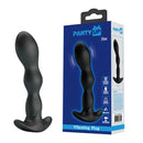 Party Up Jim Vibrating Plug Rechargeable Vibrating Butt Plug Black