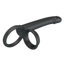 Party Up Martin Double Penetrator Cock And Ball Rings Black