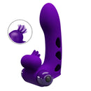 Party Up Mike Finger Vibe Vibrating Finger Vibrator Purple