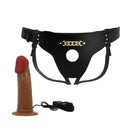 Party Up Nelson Vibrating Strap On Brown Vibrating Hollow Strap On
