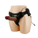 Party Up Nelson Vibrating Strap On Brown Vibrating Hollow Strap On