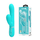 Party Up Paul Rolling Beads Thrusting Rabbit Vibrator Teal