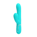 Party Up Paul Rolling Beads Thrusting Rabbit Vibrator Teal