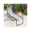 Patio Folding Chaise Lounge Oversized Lay Flat Reclining Chair
