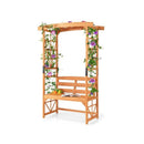 Patio Garden Arbor With Bench And 2 Trellises