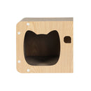 Cat Scratching Corrugated Cardboard And Rubber Wood