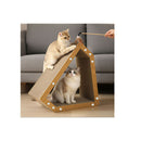 Cat Scratching Corrugated Cardboard