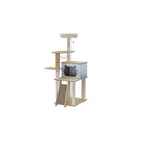 Cat Tree Tower Scratcher Wood Condo House 120Cm