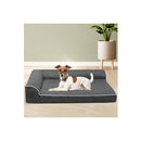 Orthopaedic Egg Crate Memory Foam Dog Bed Grey