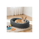 Orthopaedic Plush Dog Bed Soft Washable Grey Cosy Cushion